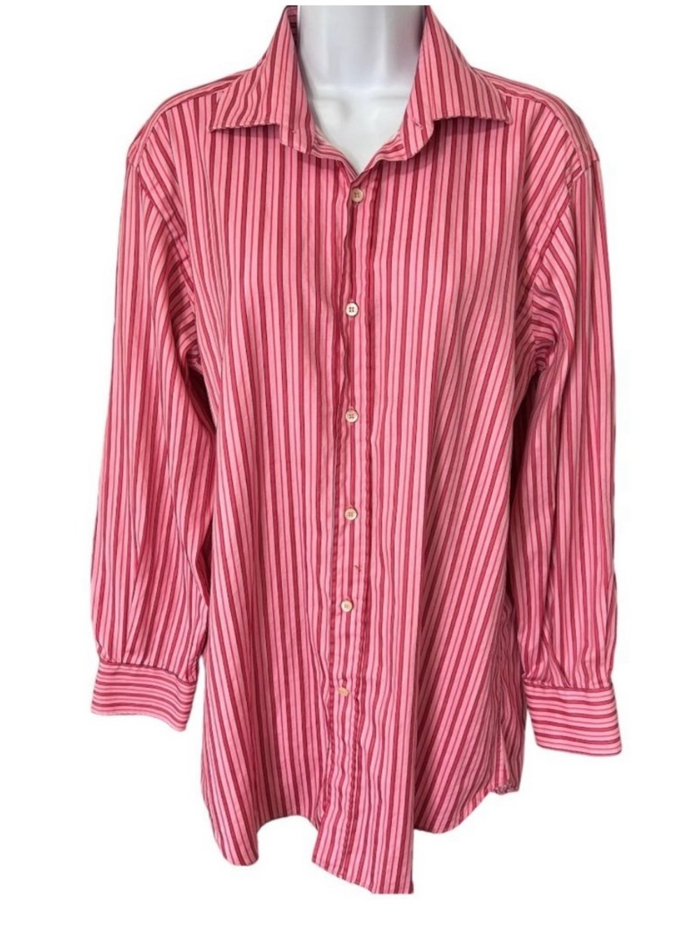 Etro Pink Striped Button-Down Shirt